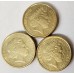 AUSTRALIA 2013-2019 . TWO 2 DOLLARS COINS . ERROR . SLIGHTLY MIS-STRIKE . 3 COINS